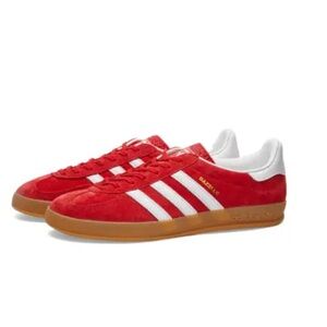 Adidas Gazelle scarlet red & white indoor shoes
